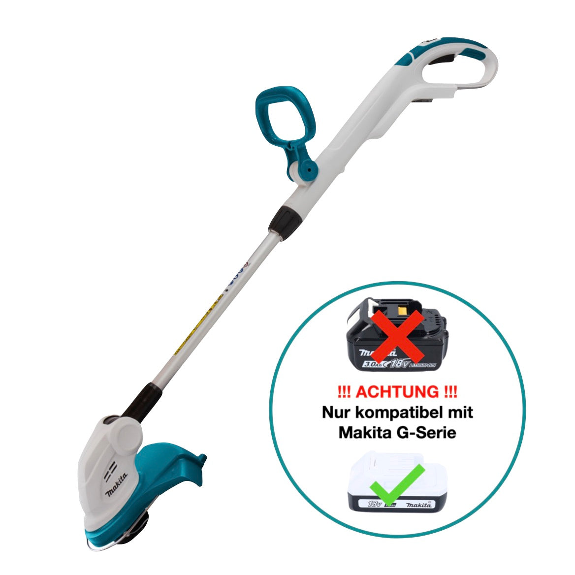 Cortacésped inalámbrico Makita UR 180 DZ 18 V 260 mm Serie G no LXT Solo -  sin batería, sin cargador