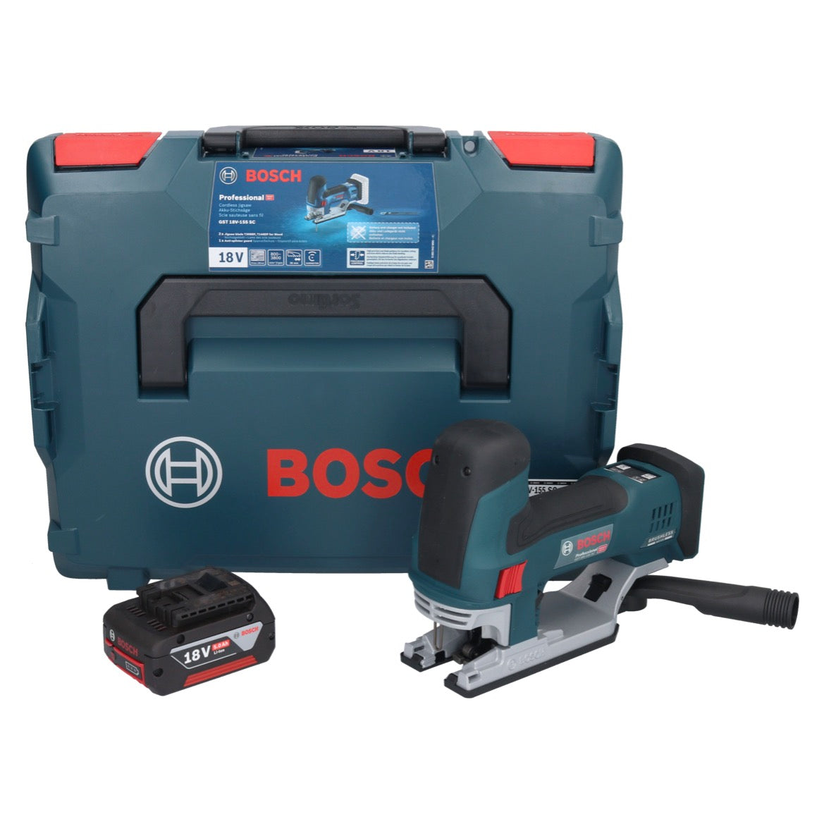 Bosch GST 18V-LI S, Sierra de calar a batería + L-Boxx