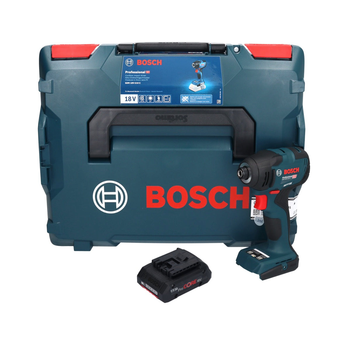 ⇒ Atornillador de impacto a bateria bosch gdr 18v-210 c + 2 procore18v 4ah  + gal 18v-40 + l-boxx 136 + gcy 42 ▷ Precio. ▷ Comprar con los Mejores  Precios. Ofertas online