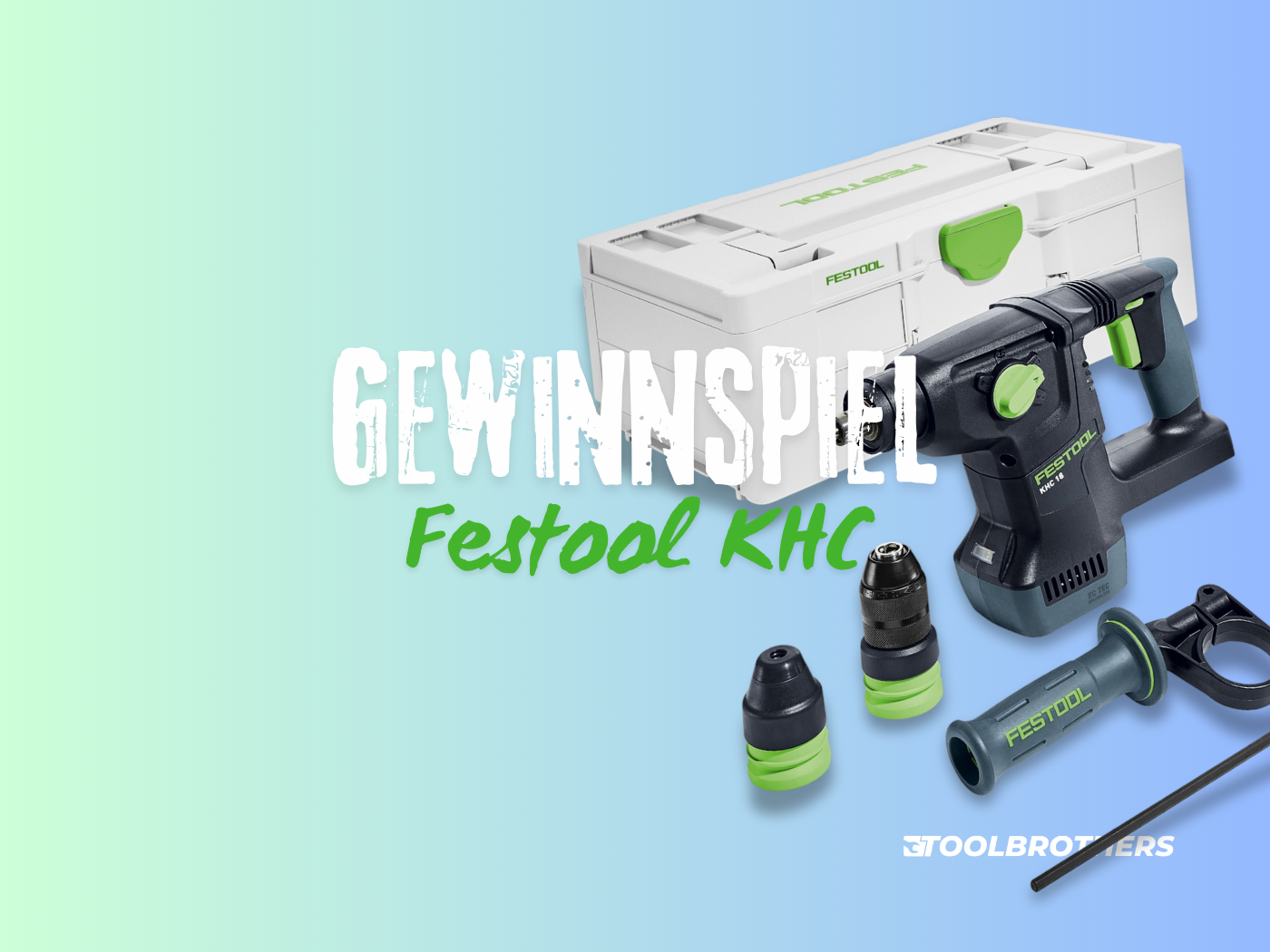 Gewinnspiel zum Festool KHC 18 EB-Basic Akku Kombihammer 18 V 2,6 J SDS-Plus Brushless ( 577447 ) + Systainer - ohne Akku, ohne Ladegerät