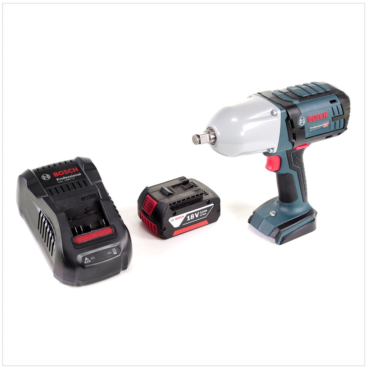 Bosch GDS 18 V-LI HT Akku Drehschlagschrauber 18V 650Nm 1/2" + 1x Akku 3,0Ah + Ladegerät - Toolbrothers