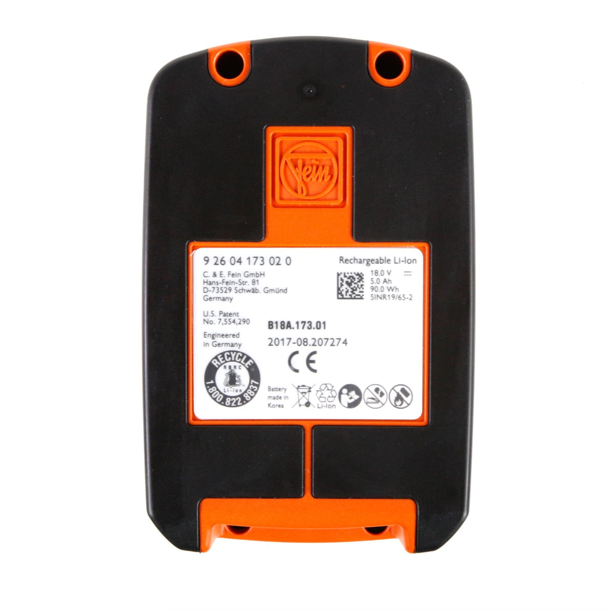 FEIN 18 V 5,0 Ah / 5000 mAh Li-Ion Einschub Akku ( 92604173020 ) - Toolbrothers