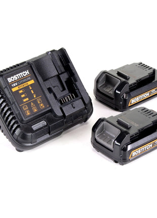 Bostitch BTCN 110 D2 Brushless 18 V Akku 18GA Stiftnagler mit 2 x 2,0 Ah Akku + Ladegerät in TStak VI Box - Toolbrothers