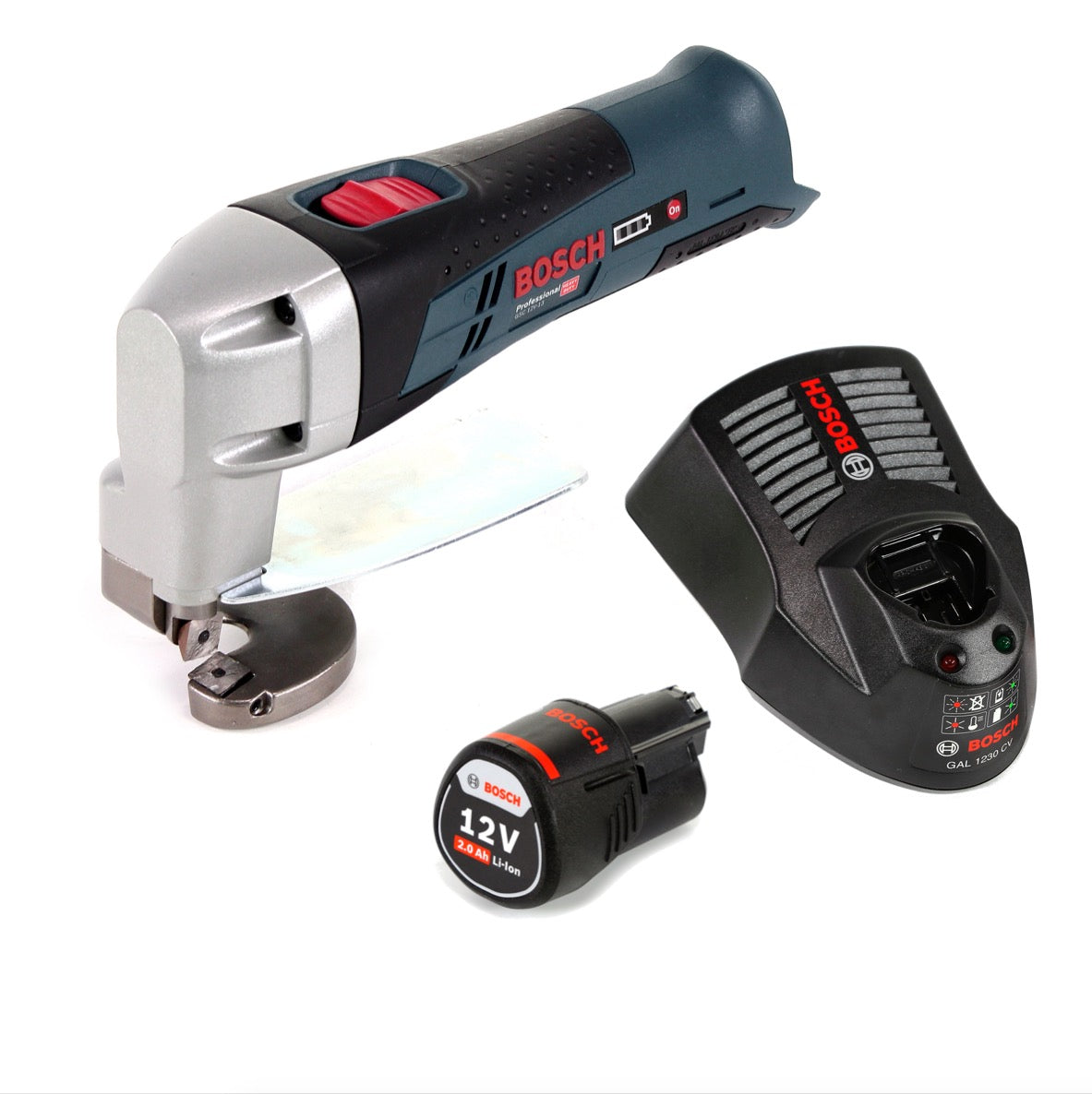 Bosch GSC 12 V-13 Akku Blechschere  L-Boxx ready + 1x Akku 2,0Ah + Ladegerät - Toolbrothers