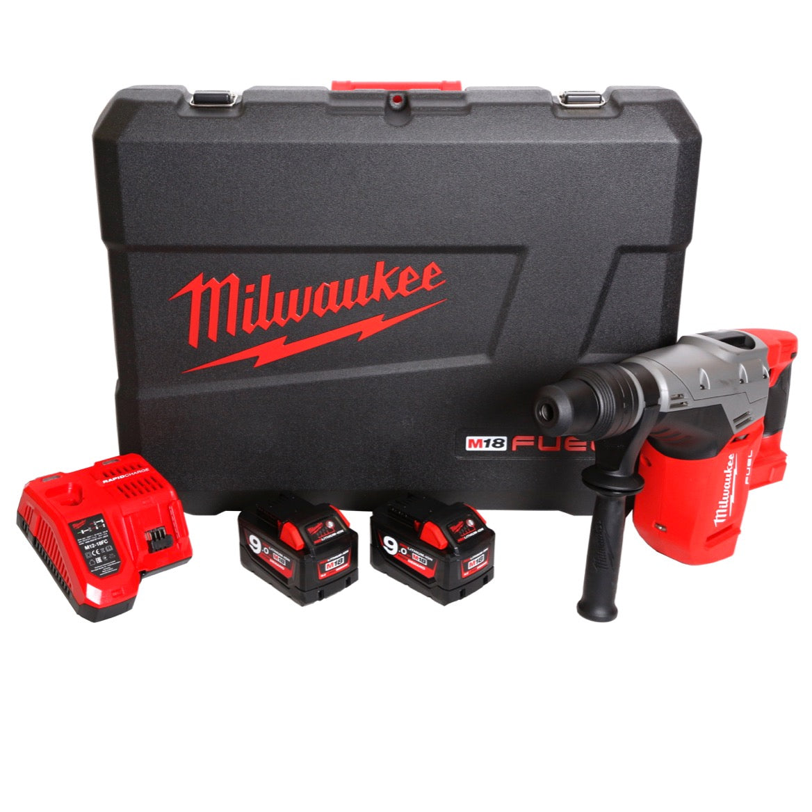 Milwaukee M18 CHM 902C 18 V Brushless Li-Ion Akku Kombi Bohrhammer SDS-Max im Transportkoffer + 2 x 9 Ah Akku + Ladegerät ( 4933451361 ) - Toolbrothers