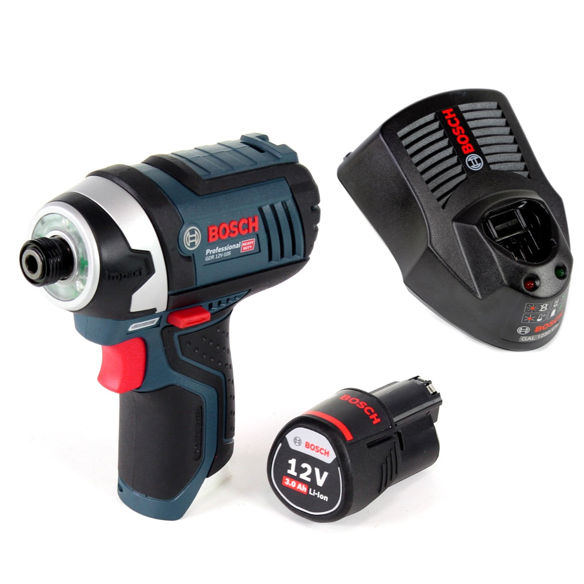 Bosch GDR 12V-105 Akku Drehschlagschrauber 12V 105Nm 1/4" + 1x 3,0 Ah Akku + Ladegerät - Toolbrothers