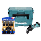 Makita DTM 50 ZJ 18V Li-Ion Akku Multifunktion Werkzeug Solo im Makpac + WellCut MT-8 8 tlg. Sägeblätter Set - Toolbrothers