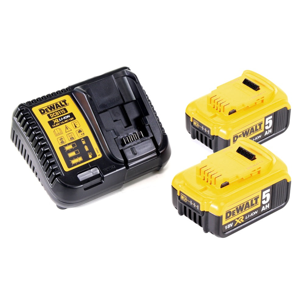 DeWalt DCG 412 P2 Akku Winkelschleifer 18V 125mm + 2x Akku 5,0Ah + Ladegerät + TSTAK - Toolbrothers