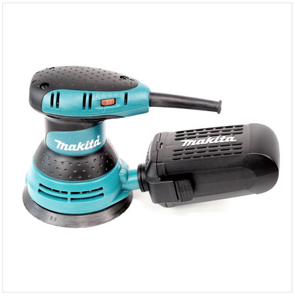 Makita BO 5031 - 300 W Exzenterschleifer / Schleifmaschine mit 125 mm Ø + Makita Schleifpapier 125 mm Körnung 80 Klett 10er Pack (P-43555) - Toolbrothers