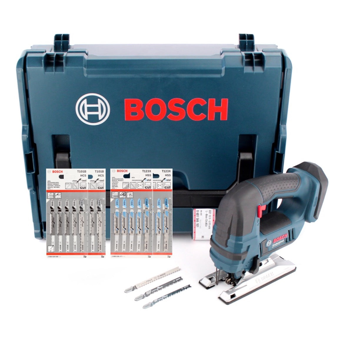 Bosch GST 18 V-Li B Akku Stichsäge Solo in L-Boxx ( 06015A6101 ) + 20x Stichsägeblätter - Toolbrothers