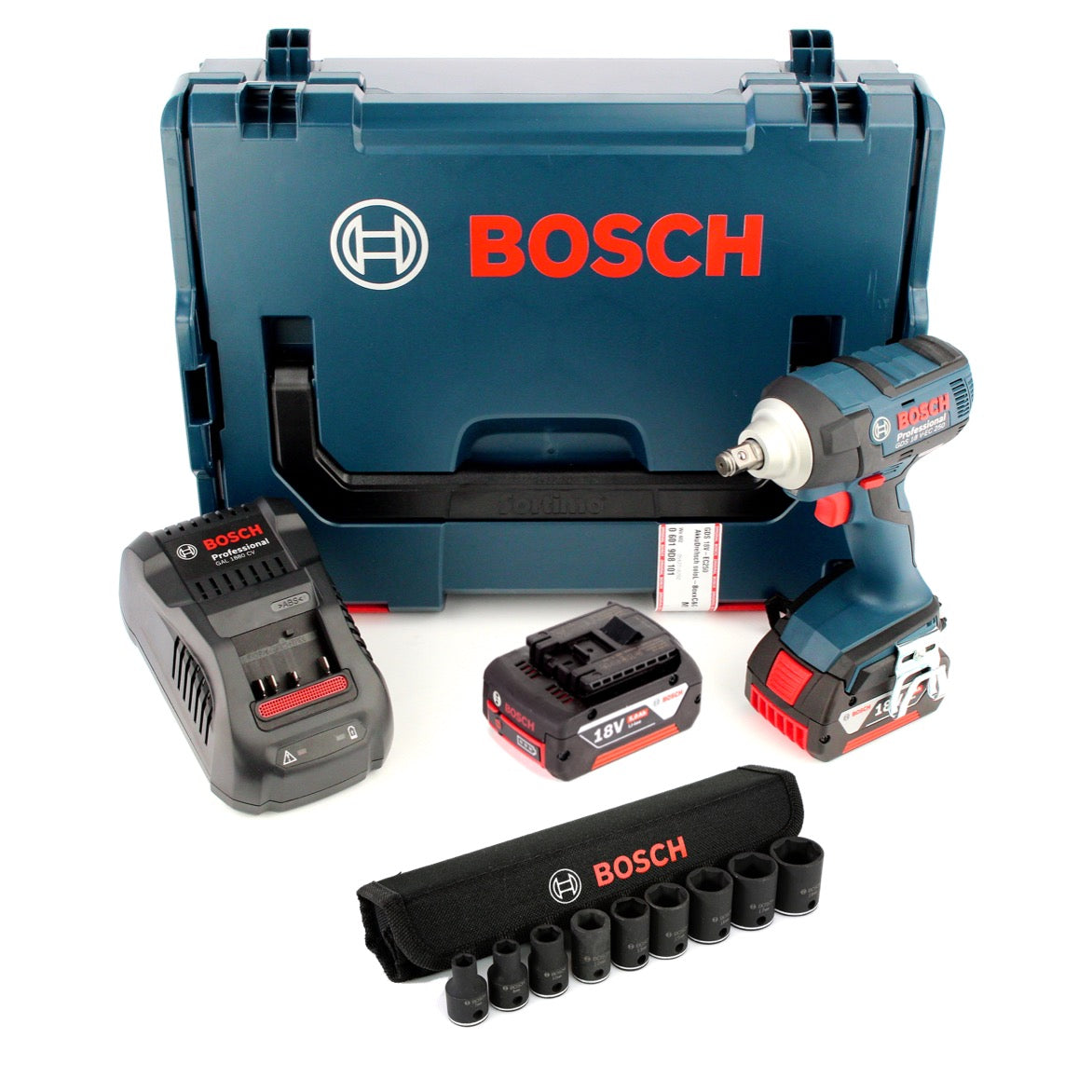 Bosch GDS 18 V-EC 250 Akku Drehschlagschrauber 18V 250Nm Brushless + 2 x Akku 5,0Ah + Ladegerät + Steckschlüsseleinsatz + L-Boxx - Toolbrothers