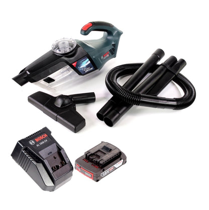 Bosch GAS 18 V Li-Ion Akku Staubsauger Hand Sauger + 1x GBA 18 V 2,0 Ah Einschub Akku + 1x AL 1820 CV Schnellladegerät 14,4V - 18V - Toolbrothers