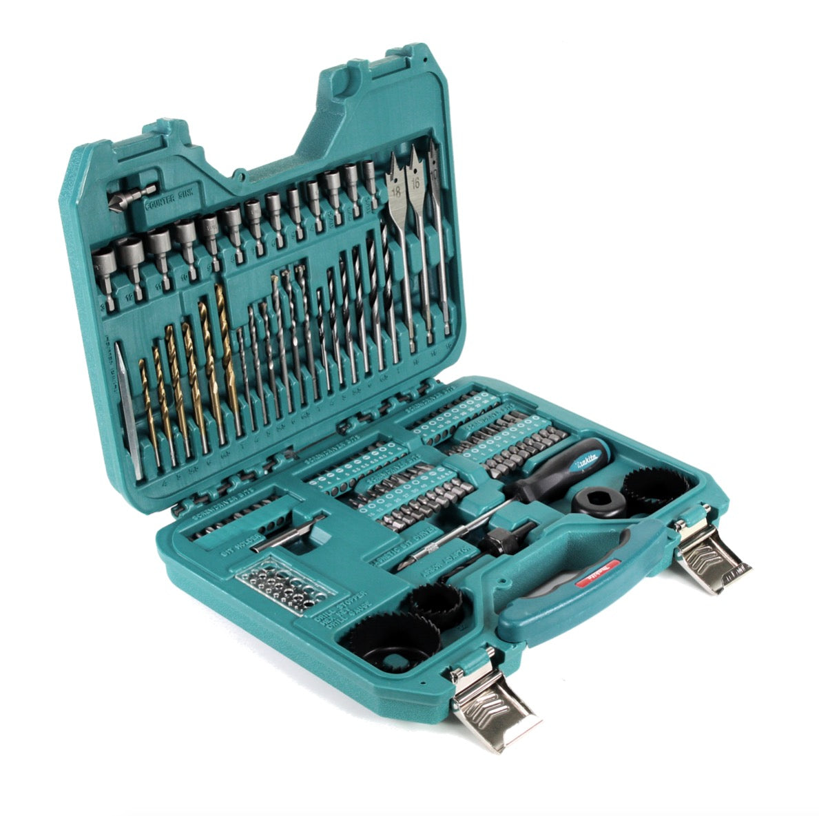 Makita DHP 453 RMJ Akku Schlagbohrschrauber 18 V 42 Nm + 2x 4,0 Ah Akku + Ladegerät + 101 tlg. Bit- & Bohrer Set + Makpac - Toolbrothers