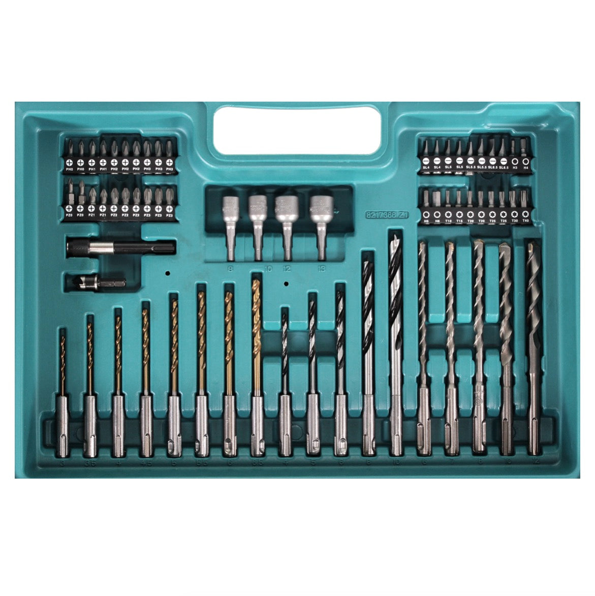 Makita HR 166 DSAE1 CXT 10,8 V Li-Ion Akku Bohrhammer mit SDS-Plus Aufnahme im Koffer + 2 x 2,0 Ah Akkus + Ladegerät + Bit & Bohrer Set - Toolbrothers