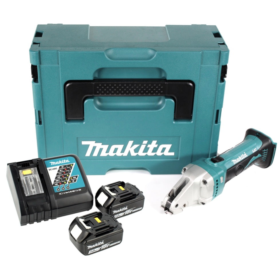 Makita DJS 101 RFJ Akku Blechschere 18V + 2x Akku 3,0Ah + Ladegerät + Makpac - Toolbrothers