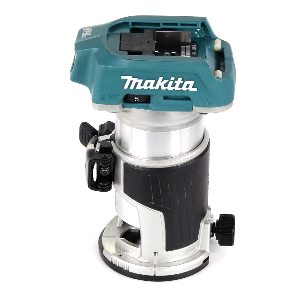 Makita DRT 50 RFJ X2 18 V Li-Ion Akku Brushless Multifunktionsfräse im Makpac inkl. Fräsmodule + 2x 3,0 Akku + Ladegerät - Toolbrothers