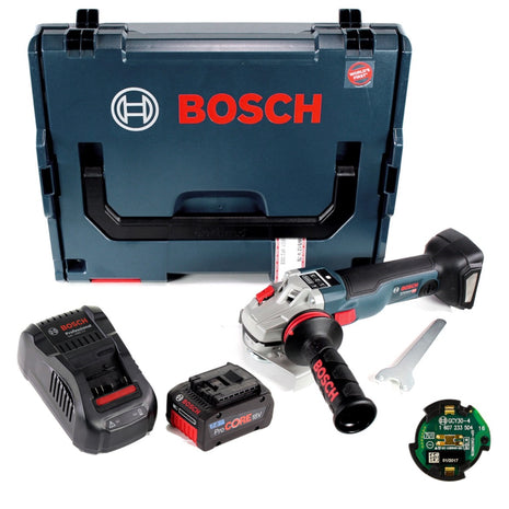 Bosch GWS 18 V-125 SC Professional 125 mm Akku Winkelschleifer in L-Boxx mit GCY 30-4 Connectivity Modul + 1x GBA 7,0 Ah ProCORE Akku + GAL 1880 Ladegerät - Toolbrothers