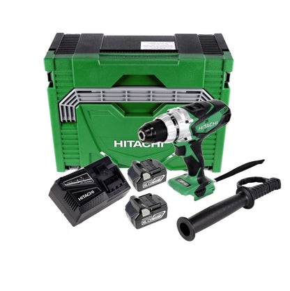 Hitachi DS 18 DSDL 18 V Akku Bohrschrauber im Koffer + 2x Hitachi BSL 1860 18 V 6,0 Ah / 6000 mAh Li-Ion Akku + Hitachi UC 18YFSL Akku Ladegerät - Toolbrothers