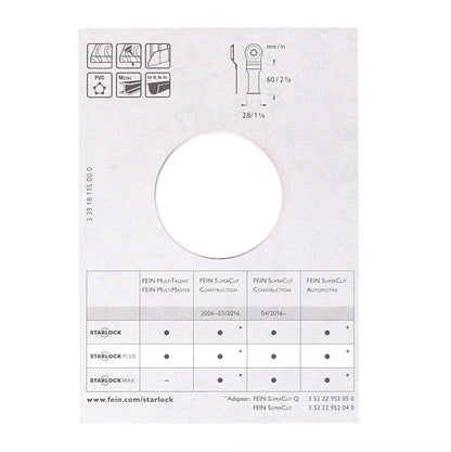 FEIN E-Cut Starlock Plus Sägeblatt Universal 10 Stk. 60 x 28 mm ( 63502151240 ) BI-Metall - Toolbrothers