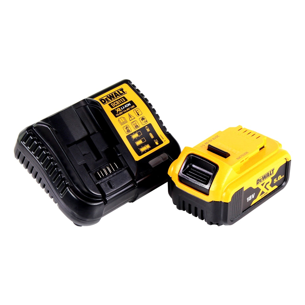 DeWalt DCS 355 P1 Akku Oszillierer Multitool 18 V Brushless + 1x Akku 5,0 Ah + Ladegerät + 29 tlg. Zubehör + TSTAK - Toolbrothers