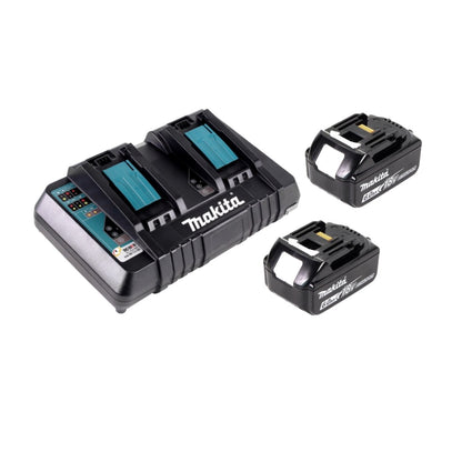 Makita DUB 361 2x 18 V / 36 V Akku Laubbläser Gebläse + 2x Makita BL 1860 6 Ah / 6000 mAh Akku + Makita DC 18 RD 2-fach Ladegerät - Toolbrothers