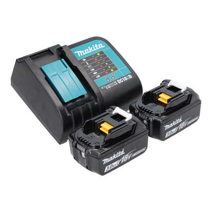 Makita DHP 483 SFJ-R perceuse à percussion sans fil 18 V 40 Nm + 2x batteries 3,0 Ah + chargeur + RHINO