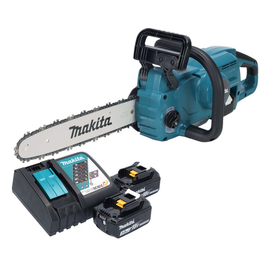 Tronçonneuse à batterie Makita DUC 357 RF2X3 18 V 35 cm sans balai + 2x batteries 3,0 Ah + chargeur