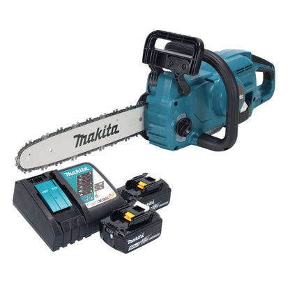 Tronçonneuse à batterie Makita DUC 357 RG2X3 18 V 35 cm sans balai + 2x batteries 6,0 Ah + chargeur