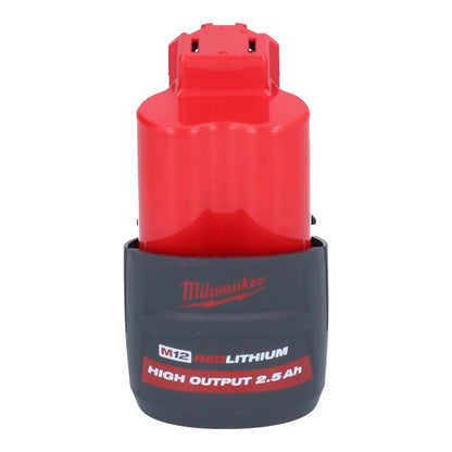 Coupe-tube en acier inoxydable sur batterie Milwaukee M12 PCSS-251C 12 V 12 - 28 mm + 1x batterie 2,5 Ah + étui - sans chargeur