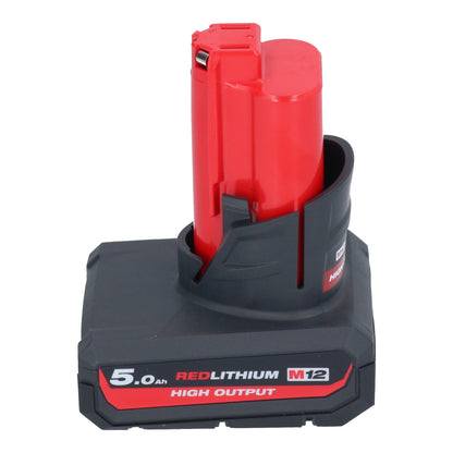 Coupe-tube en acier inoxydable sur batterie Milwaukee M12 PCSS-501C 12 V 12 - 28 mm + 1x batterie 5,0 Ah + étui - sans chargeur