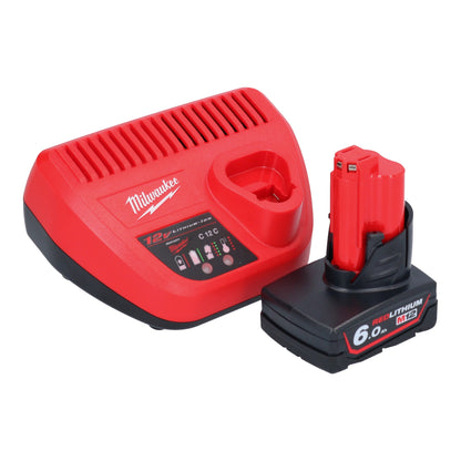 Coupe-tube en acier inoxydable sur batterie Milwaukee M12 PCSS-601C 12 V 12 - 28 mm + 1x batterie 6,0 Ah + chargeur + mallette