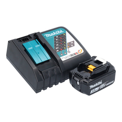 Meuleuse d'angle sur batterie Makita DMC 300 RF1J 18 V 76 mm sans balais + 1x batterie 3,0 Ah + chargeur + Makpac