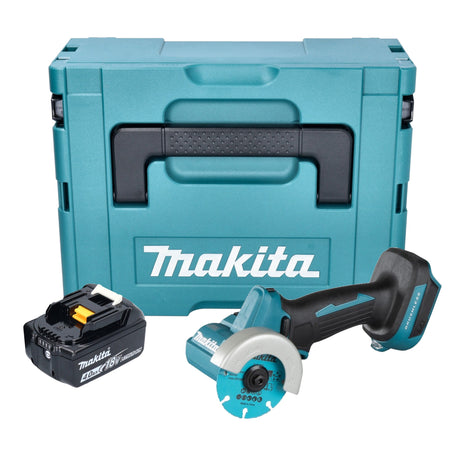 Makita DMC 300 M1J Akku Winkelschleifer 18 V 76 mm Brushless + 1x Akku 4,0 Ah + Makpac - ohne Ladegerät