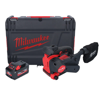 Ponceuse à bande sans fil Milwaukee M18 FBTS75-551X 18 V 75 x 457 mm sans balais + 1x batterie 5,5 Ah + boîtier HD - sans chargeur