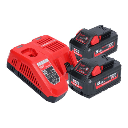 Milwaukee M18 FBTS75-552X Akku Bandschleifer 18 V 75 x 457 mm Brushless + 2x Akku 5,5 Ah + Ladegerät + HD Box