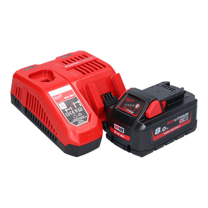 Milwaukee M18 FBTS75-801X Akku Bandschleifer 18 V 75 x 457 mm Brushless + 1x Akku 8,0 Ah + Ladegerät + HD Box