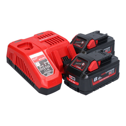 Milwaukee M18 FBTS75-802X Akku Bandschleifer 18 V 75 x 457 mm Brushless + 2x Akku 8,0 Ah + Ladegerät + HD Box