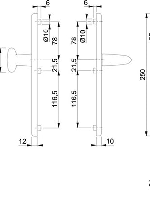 HOPPE kit de protection Stockholm 76G/3331/3410/1140 aluminium F1 (3000209124)