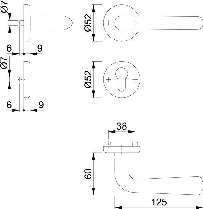 HOPPE Rosettengarnitur Helsingborg E1730Z/17KV/17KVS Edelstahl F69 ( 3000252533 )