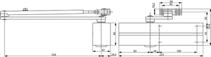 ASSA ABLOY Scherentürschließer DC 200 weiß EN 2-4 ( 3000255169 )