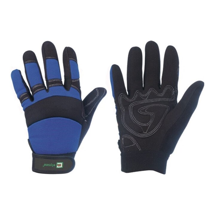 Gants simili cuir ELYSEE Master taille 9 noir/bleu (4000371074)