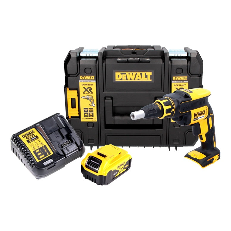 DeWalt DCF 620 P1 Akku Trockenbauschrauber 18 V 30 Nm Brushless + 1x Akku 5,0 Ah + Ladegerät + TSTAK - Toolbrothers