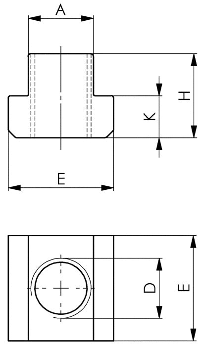 AMF T-Nutenstein (DIN 508) Werksnorm T-Nut 16 mm M14 ( 4000833205 )