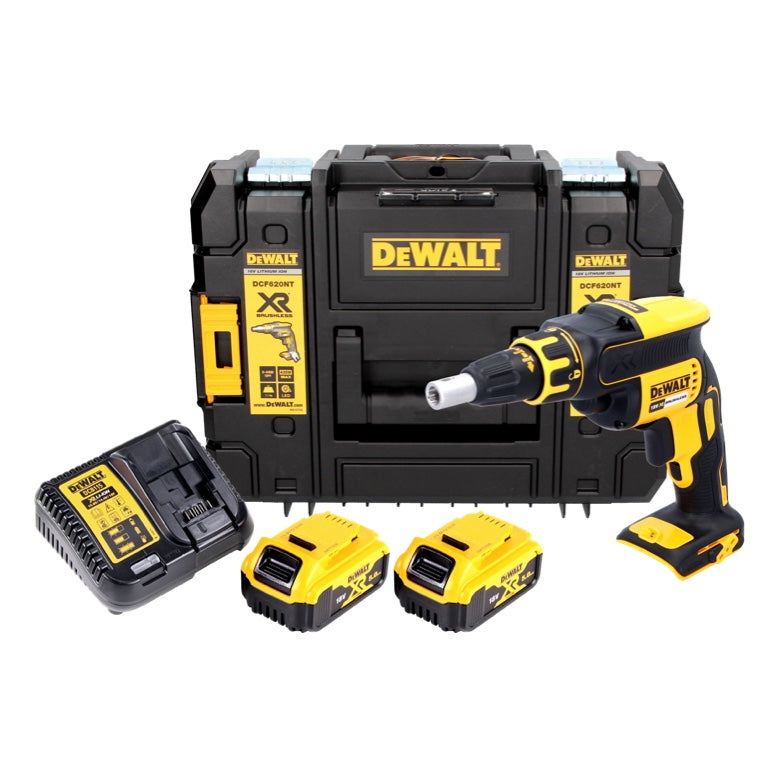 DeWalt DCF 620 P2 Akku Trockenbauschrauber 18 V 30 Nm Brushless + 2x Akku 5,0 Ah + Ladegerät + TSTAK - Toolbrothers