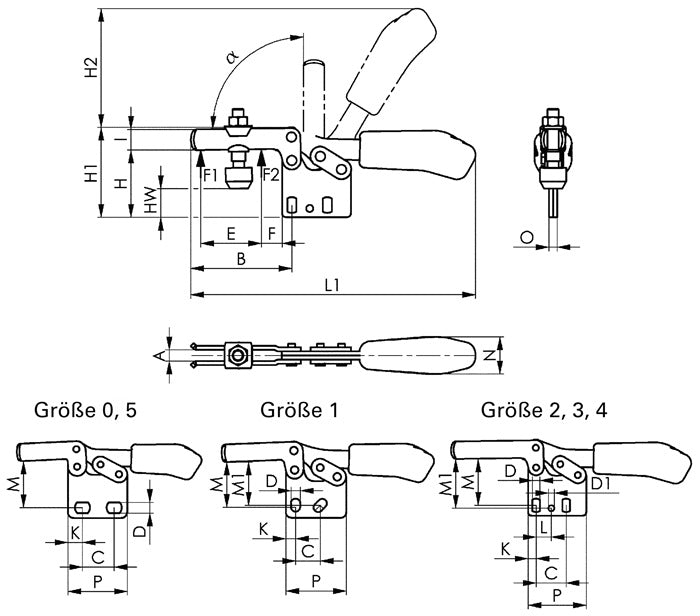 AMF Waagrechtspanner Nr. 6832 Größe 1 ( 4123572110 )