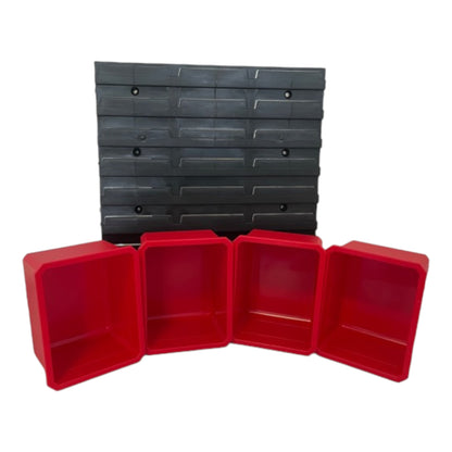 Qbrick System Container Set N°1 Mur d'atelier 39 x 35 cm avec 4 conteneurs pour valises System ONE et System TWO