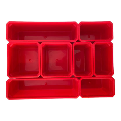 Qbrick System Container Set Nr. 7 Werkstattwand 39 x 35 cm mit 8 Behältern für PRO Organizer 300