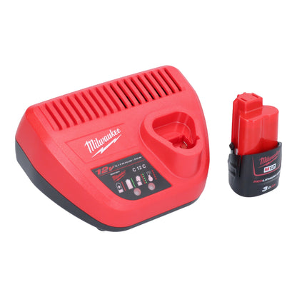 Pistolet à cartouche à batterie Milwaukee M12 PCG/400A-301 12 V 400 ml + 1x batterie 3,0 Ah + chargeur