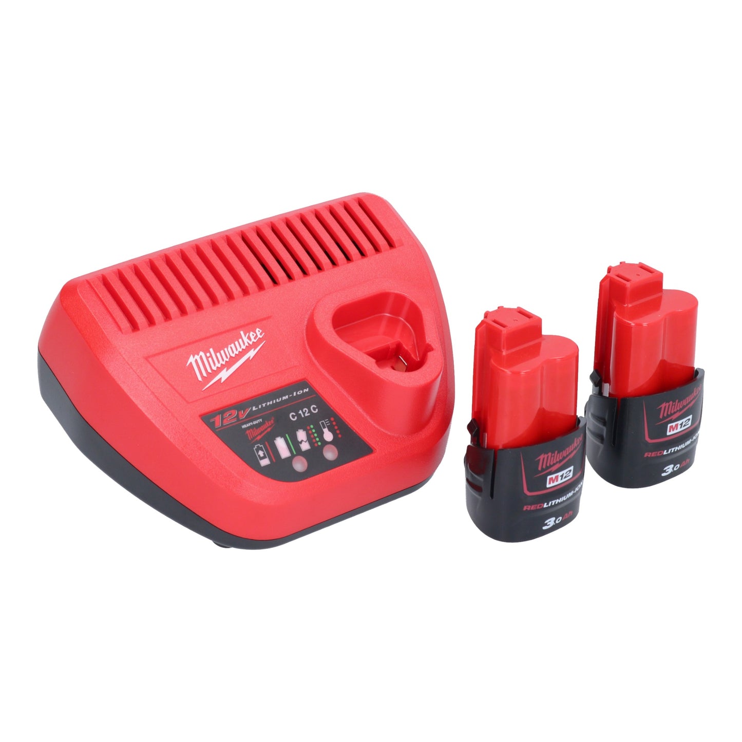 Milwaukee M12 PCG/400A-302 Akku Kartuschenpistole 12 V 400 ml + 2x Akku 3,0 Ah + Ladegerät