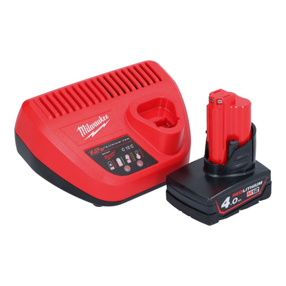 Pistolet à cartouche à batterie Milwaukee M12 PCG/400A-401 12 V 400 ml + 1x batterie 4,0 Ah + chargeur